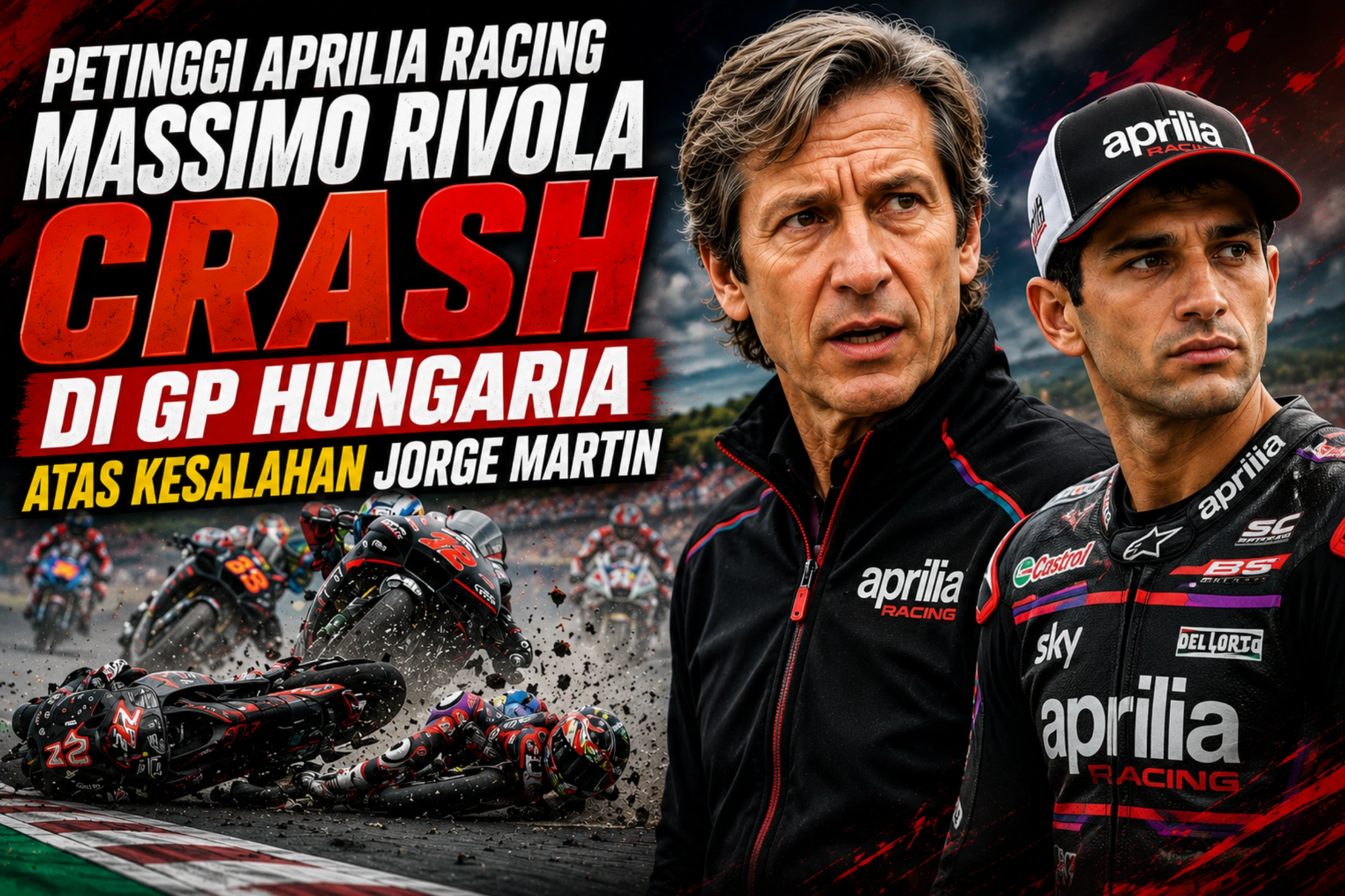Petinggi Aprilia Racing Massimo Rivola Kritik Kesalahan Jorge Martin Usai Insiden Besar di GP Hungaria 2026 Petinggi Aprilia Racing Massimo Rivola Kritik Kesalahan Jorge Martin Usai Insiden Besar di GP Hungaria 2026